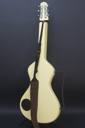 SOLD 2016 Asher Electro Hawaiian Junior with Belly Bar and Pin Striping - Antique White
