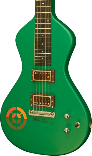 SOLD "Signed" Asher Ben Harper and the Innocent Criminals *Custom* Special Edition Lap Steel, Rasta Green