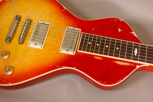 NOW AT WWW.ELECTROHAWAIIAN.COM SOLD 2022 Asher Ben Harper Signature Model Lap Steel - Maple Top with Relic'd Nitro Cherry Burst