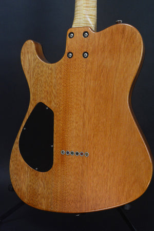 SOLD 2017 T Deluxe Master Series, Bound Flame Satinwood, Lollar Pickups with Custom Covers #973