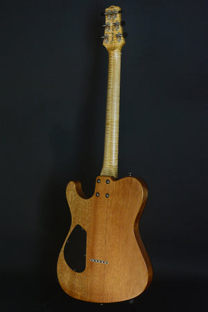 SOLD 2017 T Deluxe Master Series, Bound Flame Satinwood, Lollar Pickups with Custom Covers #973