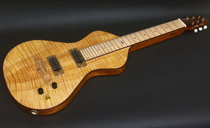 SOLD Asher 2016 "Hummingbird" Lap Steel with Flame Maple Top and Hand-cut Inlay #894