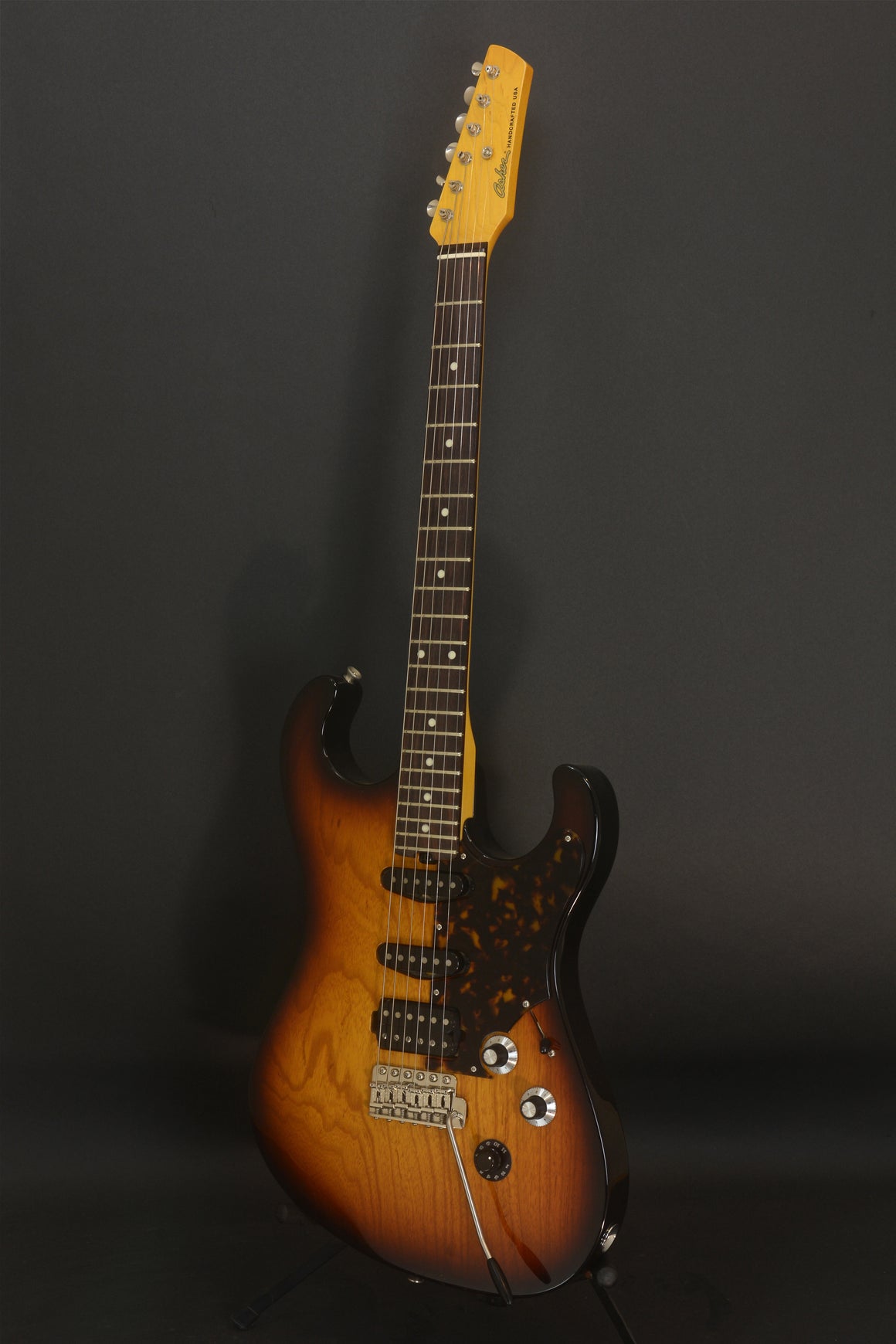 SOLD 2017 Asher SSH Custom Tobacco Burst with Lollar Pickups, #1015