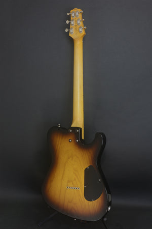 SOLD 2017 T Deluxe Tobacco Burst Lefty with Tortoise Pick Guard, #1016
