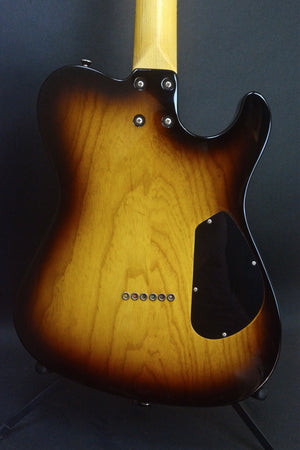SOLD 2017 T Deluxe Tobacco Burst Lefty with Tortoise Pick Guard, #1016