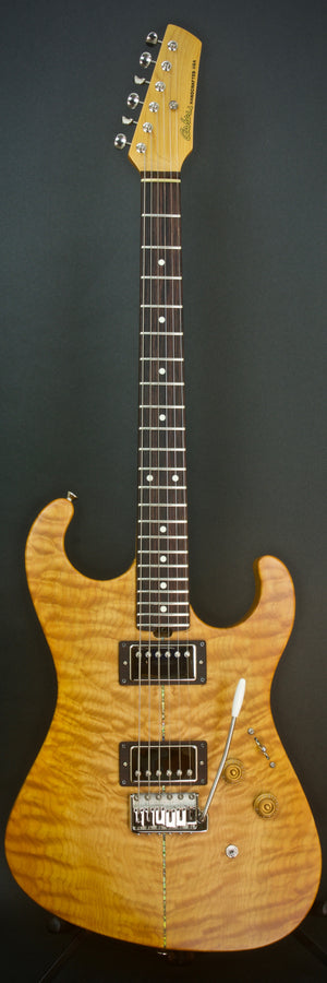 SOLD 2018 Asher S Custom Guitar With Drop Top Quilted Maple and Natural Satin Nitro Finish, #1066