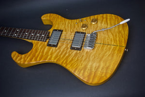 SOLD 2018 Asher S Custom Guitar With Drop Top Quilted Maple and Natural Satin Nitro Finish, #1066