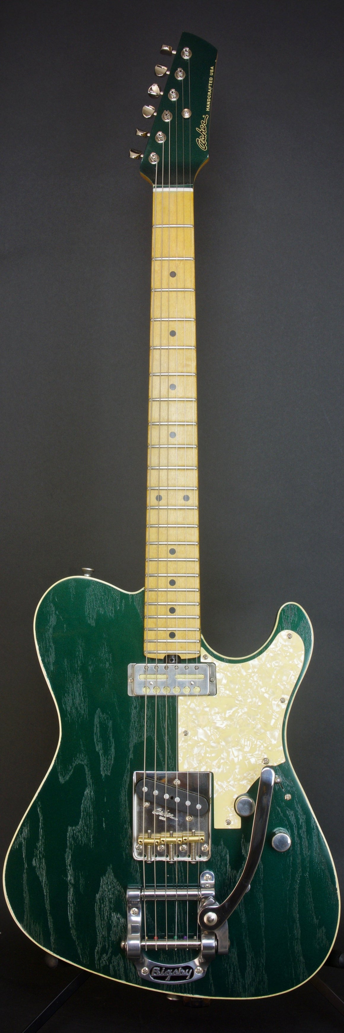 SOLD 2018 NEW "Studio Series" T Deluxe w/ Bigsby, Satin Metallic Derby Green, #1071