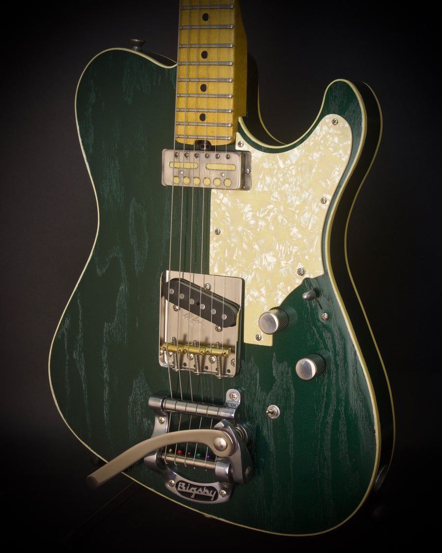 SOLD 2018 NEW "Studio Series" T Deluxe w/ Bigsby, Satin Metallic Derby Green, #1071