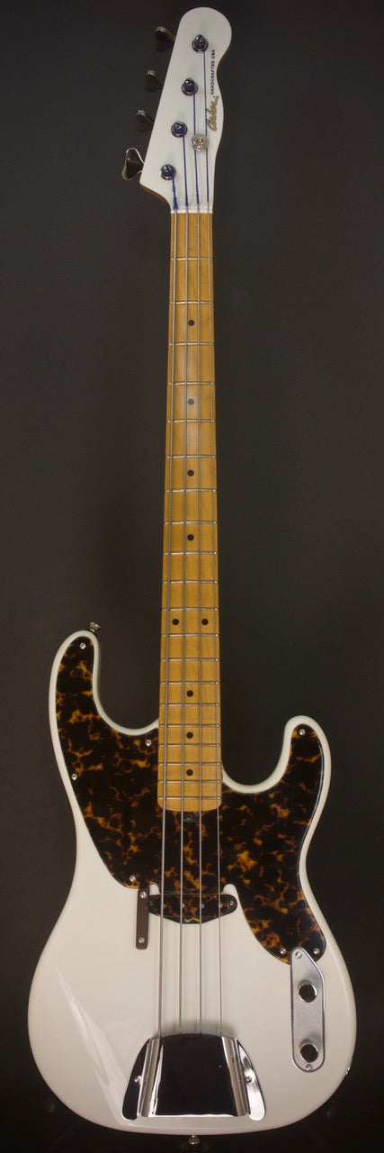 SOLD 2018 Asher Bass 56T-B4 Roasted Alder Body in Light Relic Olympic White Nitro, #1074