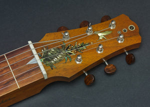 SOLD 2018 Electro Hawaiian Model I Reclaimed Koa Table c. 1970 Lap Steel W/ Pineapple Hummingbird Inlay, #1039