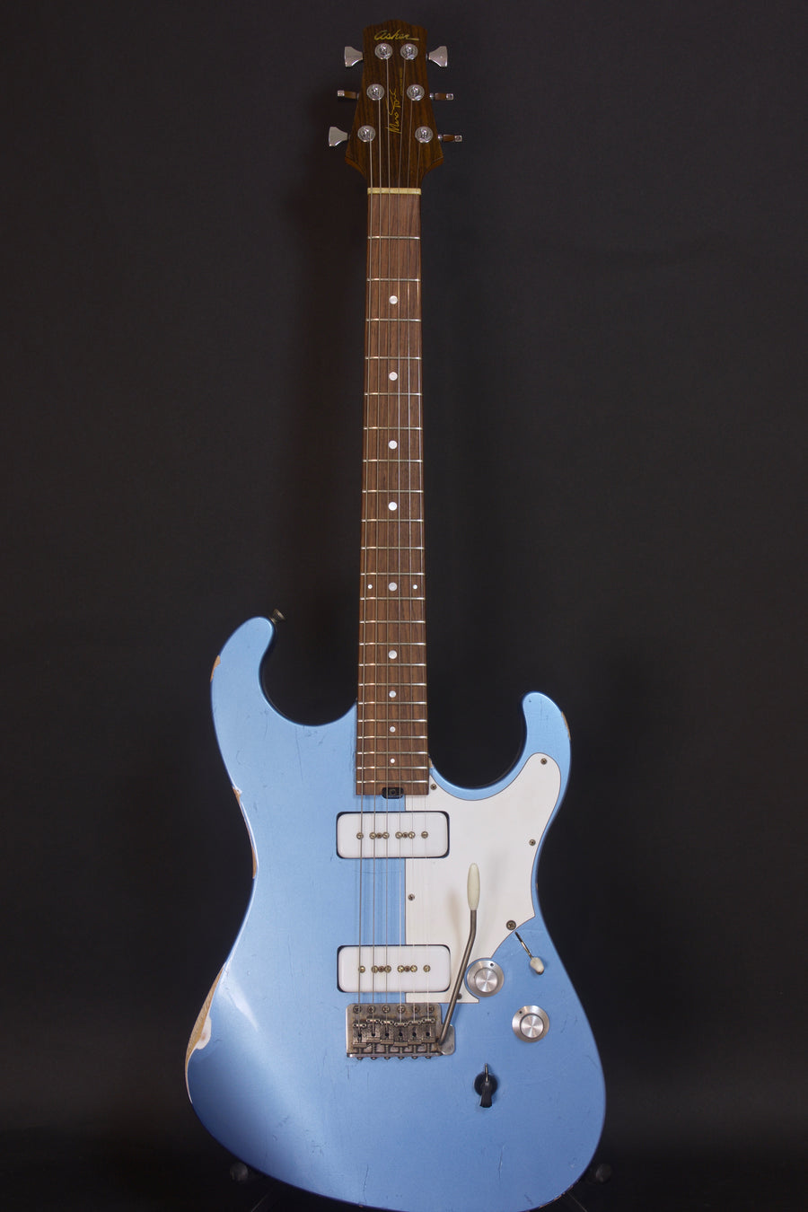 SOLD 2019 Asher Marc Ford Signature Model Guitar in Lake Placid Blue Relic Nitro with Matching Back Stage Pass