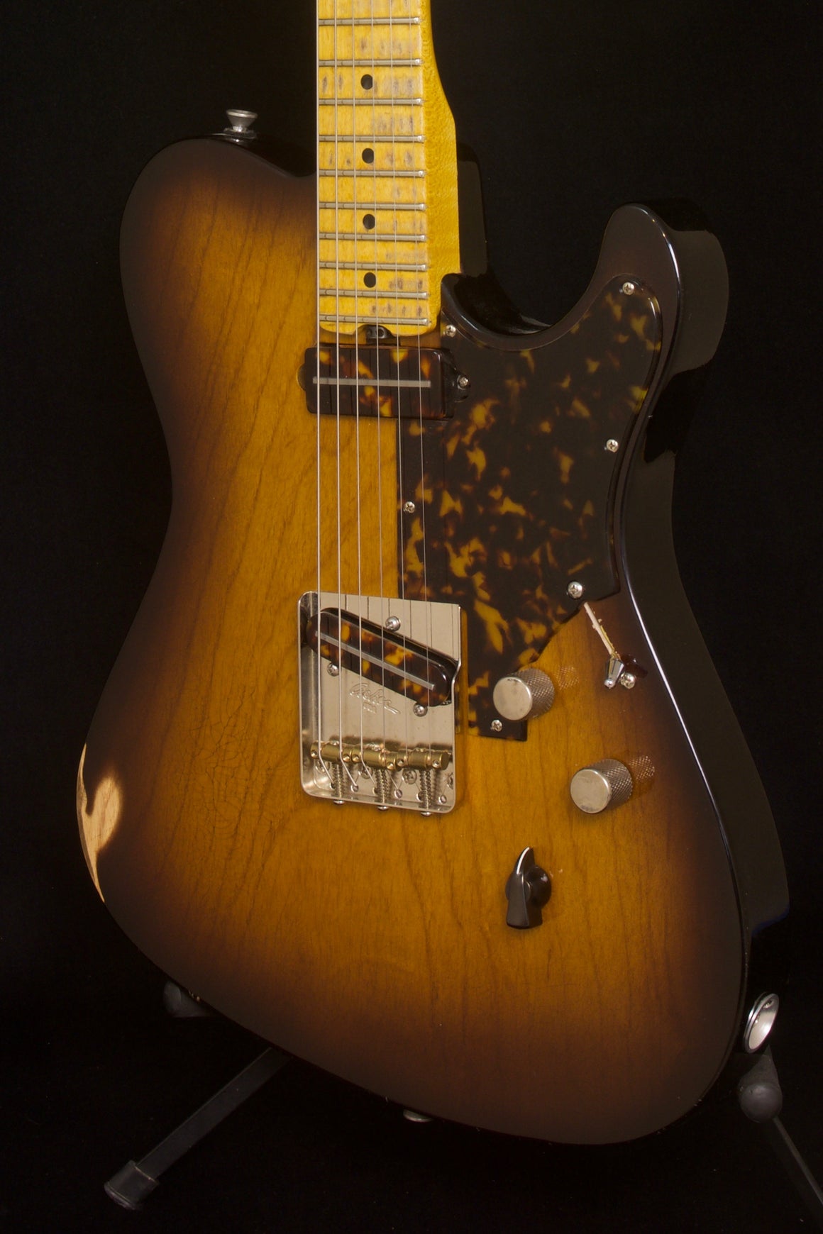 SOLD 2019 Asher T Deluxe Relic Tobacco Burst with Tortoise Detail. $3525.00