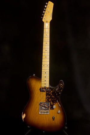 SOLD 2019 Asher T Deluxe Relic Tobacco Burst with Tortoise Detail. $3525.00