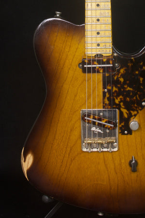 SOLD 2019 Asher T Deluxe Relic Tobacco Burst with Tortoise Detail. $3525.00