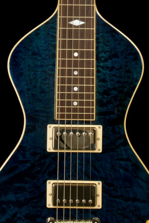 SOLD 2019 Asher Ben Harper Signature Model Lap Steel - Quilted Maple Top with Blue Stain