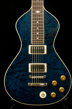 SOLD 2019 Asher Ben Harper Signature Model Lap Steel - Quilted Maple Top with Blue Stain