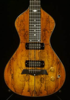 SOLD 2020 Asher Electro Hawaiian Model I Superior Top - Bound Spalted Maple Top Over Ash $3750.00