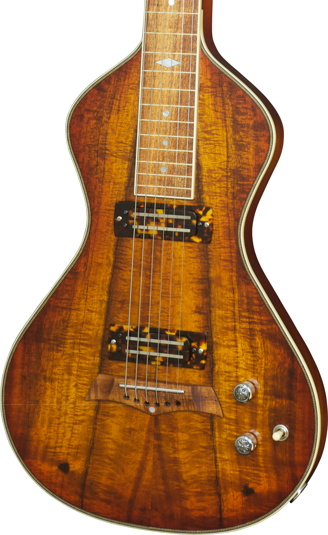 SOLD  Asher 2016 Electro Hawaiian Model I Lap Steel Guitar, Stunning Koa #913