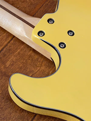 SOLD 2022 Asher T Deluxe with Swamp Ash Bound Body in TV Yellow, #1273