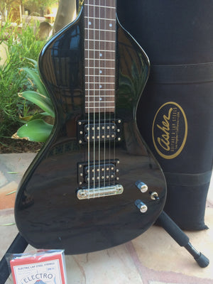 SOLD Rare Factory Second - Electro Hawaiian Junior Lap Steel Guitar, Gig Bag - in BLACK