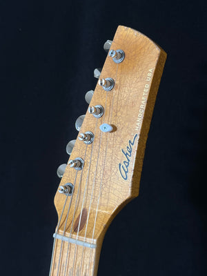 SOLD 2022 Asher S 90 Sea Foam Green over Tobacco Burst Nitro Heavy Relic #1305 - road tested by Donavon Frankenreiter!