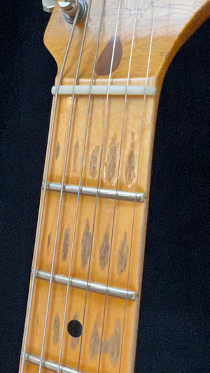 SOLD 2022 Asher S 90 Sea Foam Green over Tobacco Burst Nitro Heavy Relic #1305 - road tested by Donavon Frankenreiter!