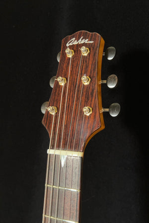 SOLD 2023 Asher Electro Sonic II Carve Flame Koa Top, Roasted Flame Maple Neck and Body with Beautiful Koi Inlay