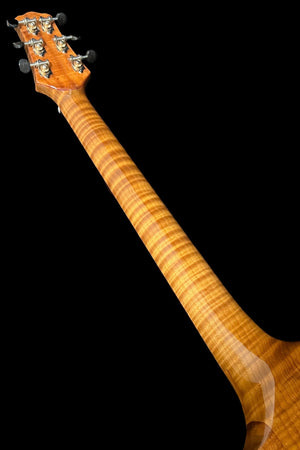 SOLD 2023 Asher Electro Sonic II Carve Flame Koa Top, Roasted Flame Maple Neck and Body with Beautiful Koi Inlay