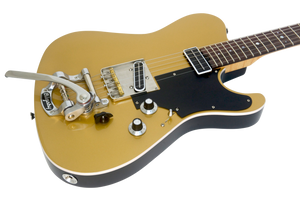 SOLD Asher T Deluxe Gold Top with Black Back and Sides -  with Bigsby B5, #869