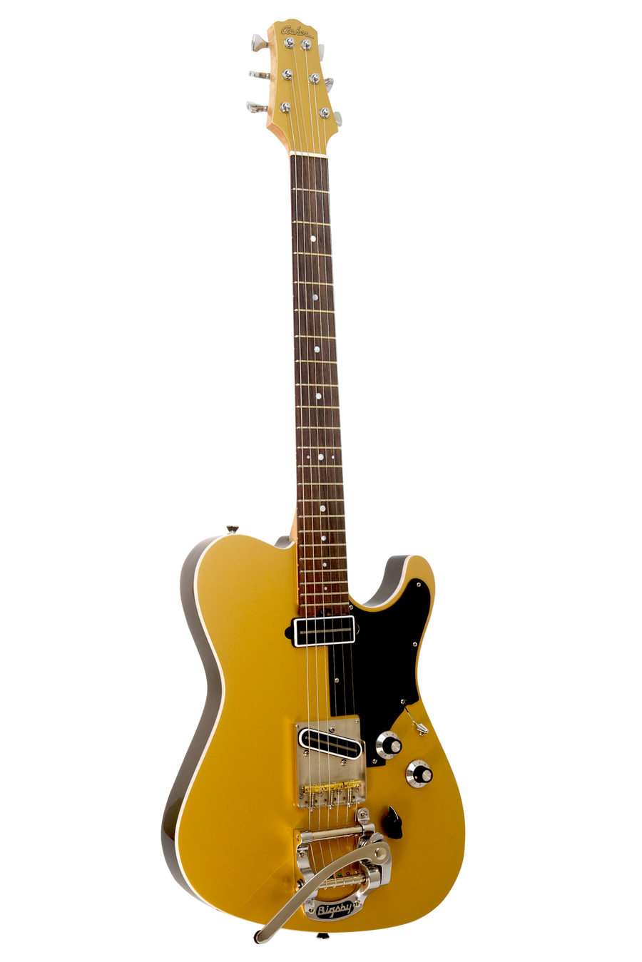 SOLD Asher T Deluxe Gold Top with Black Back and Sides -  with Bigsby B5, #869