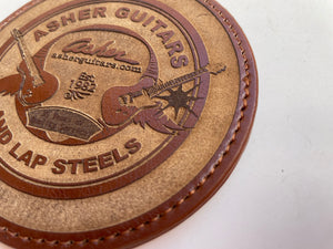 Asher Vegan Leather Coasters with Holder - Has Personal Quotes from Bill Asher!