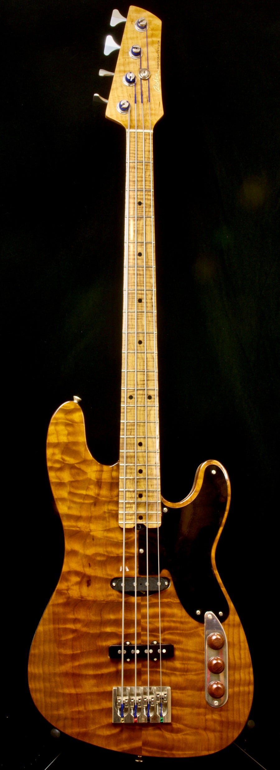 SOLD 2020 Asher TJ Bass Master Built with Tempered Body and Neck, 34" Scale, #1201