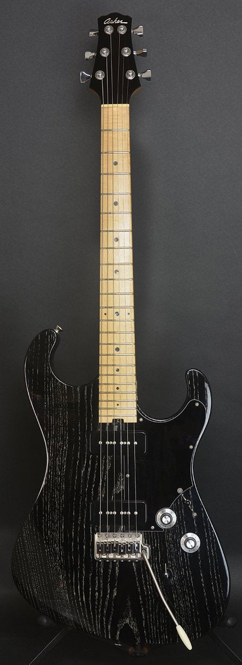 SOLD DEMO Model Asher 2017 S90, #1020 - Black Dog Hair Nitro, 1-piece Swamp Asher Body, Lollar Pickups
