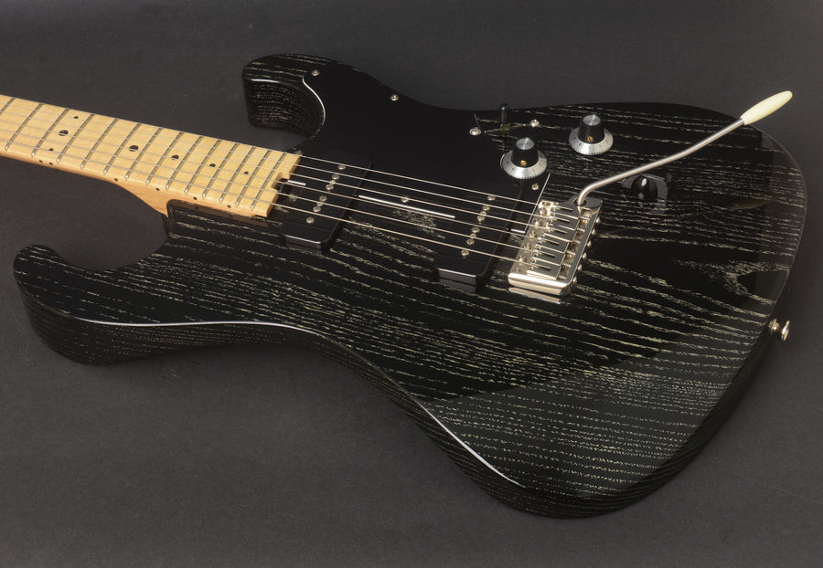 SOLD DEMO Model Asher 2017 S90, #1020 - Black Dog Hair Nitro, 1-piece Swamp Asher Body, Lollar Pickups