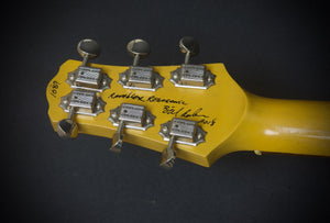 SOLD 2018 Asher Resosonic Rambler with Handcut Original 58 Rambler Hubcap, TV Yellow, #1089