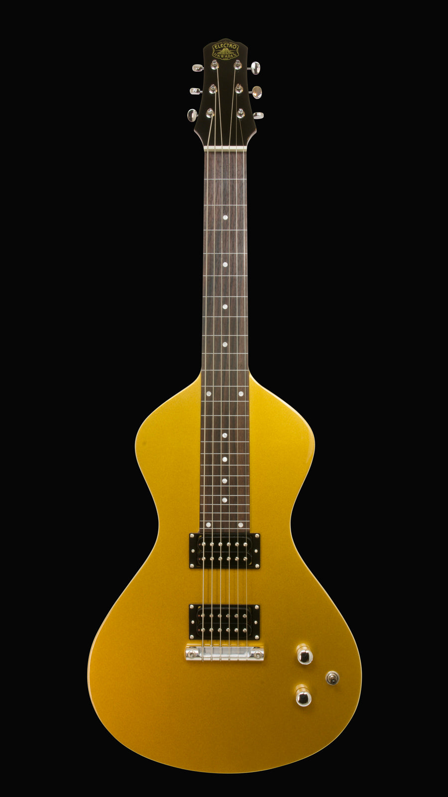 NOW AT WWW.ELECTROHAWAIIAN.COM 2025 Electro Hawaiian® Junior Lap Steel Gold Top with Gig Bag!