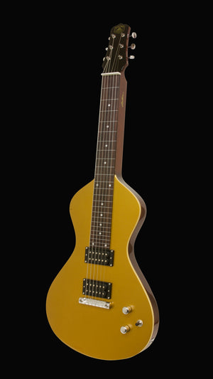 NOW AT WWW.ELECTROHAWAIIAN.COM 2025 Electro Hawaiian® Junior Lap Steel Gold Top with Gig Bag!