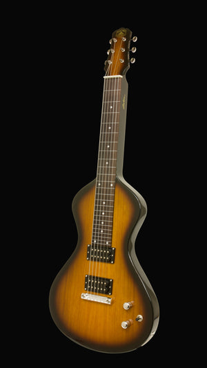 SOLD BONUS UPGRADE: 2022-2023 Asher Electro Hawaiian® Junior Lap Steel Tobacco Burst with LOLLAR PICKUPS, BELLY BAR AND SLIDE BAR!
