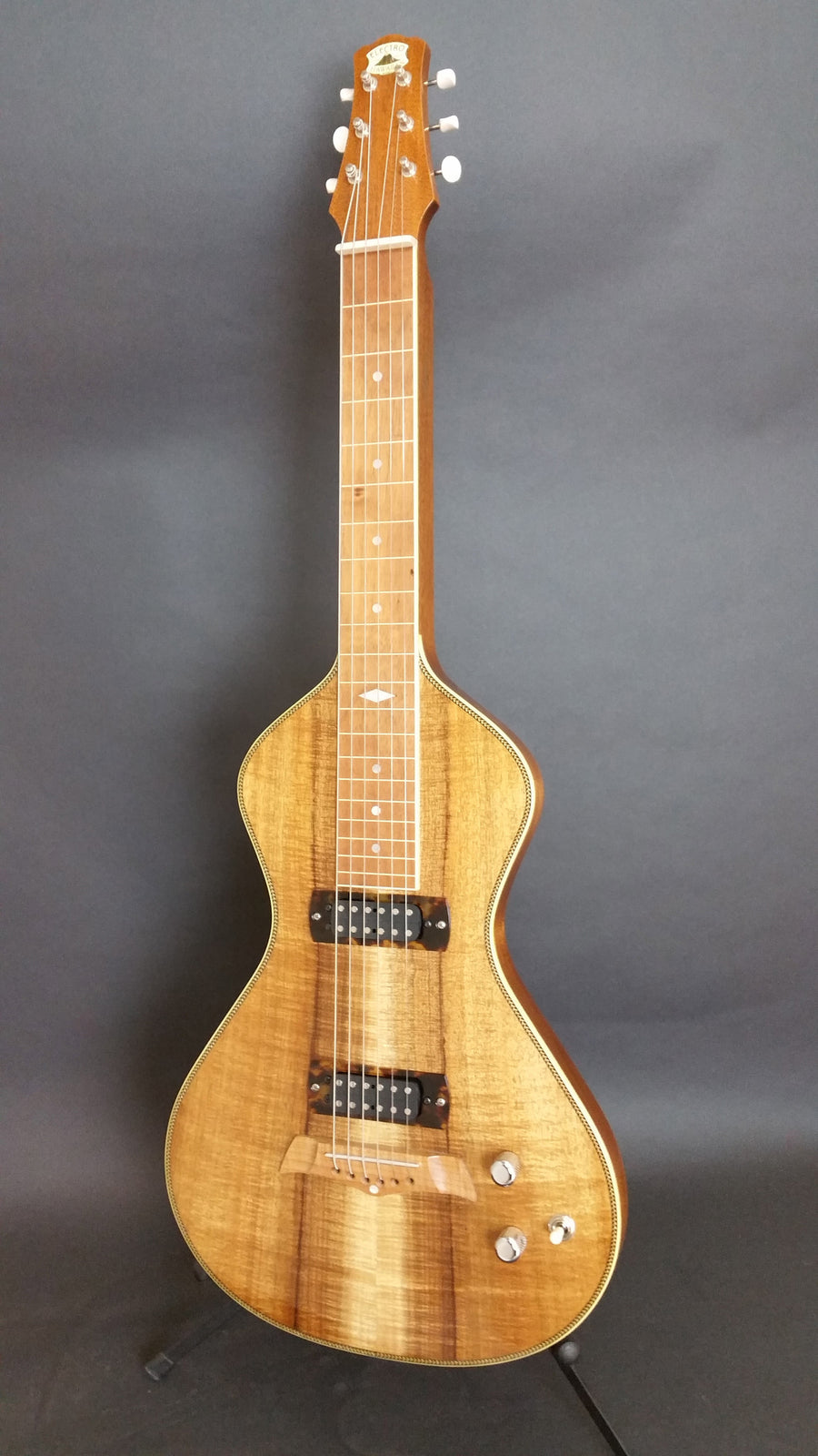 SOLD Asher 2016 Electro Hawaiian Model I Lap Steel Guitar, A+ Grade Hawaiian Koa Top #963