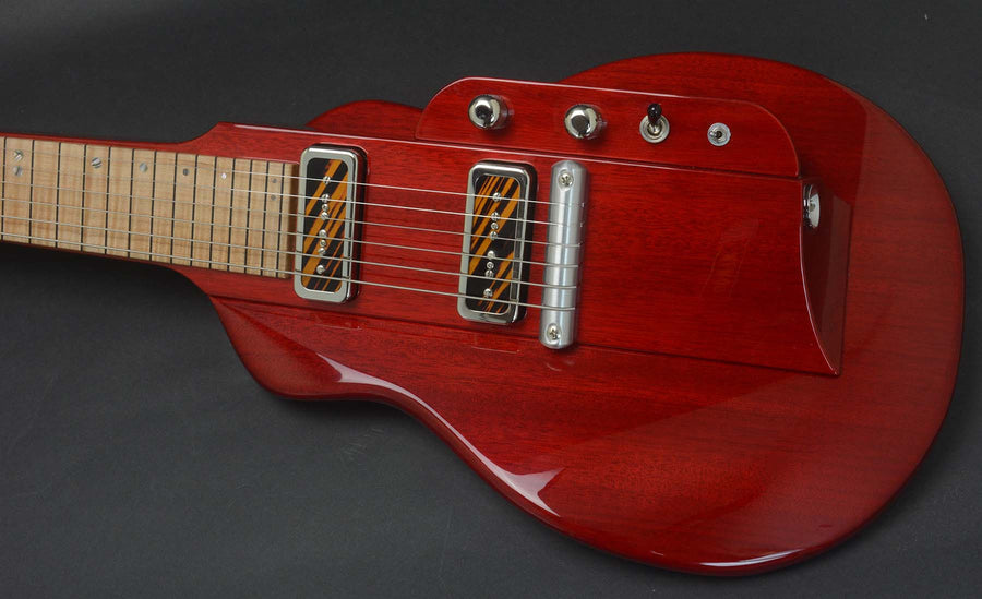 SOLD 2018 Asher "Freedom Slide" Squareneck Guitar #1029 Trans Cherry Red