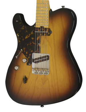 SOLD 2017 T Deluxe Tobacco Burst Lefty with Tortoise Pick Guard, #1016