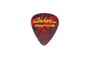 Asher Medium Weight Guitar Picks, Red - Pack of 10