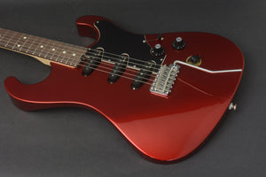 SOLD Asher 2017 S Classic, #1031 Candy Apple Red Poly over Roasted Alder with EMG SAV Alnico V Pickups