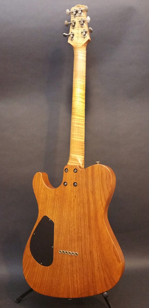 SOLD Asher T Deluxe Roasted Swamp Ash, Anodized Metal Guard, #955 Thin Skin Nitro