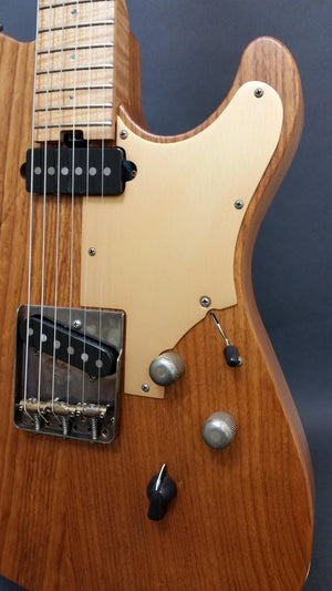 SOLD Asher T Deluxe Roasted Swamp Ash, Anodized Metal Guard, #955 Thin Skin Nitro